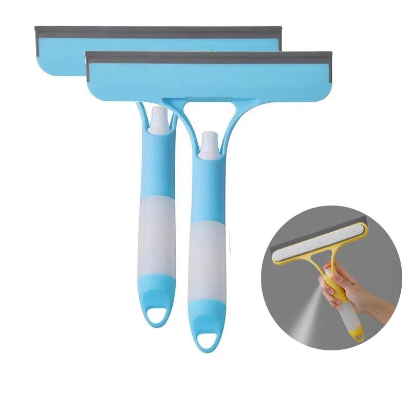 3 in 1 Car Scraper Window Cleaning Wiper Muitifunctional Glass Brush Silicone Squeegee for Car Household Cleaning Tools